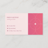 ピンクモダングラデーションのメイクアップアーティスト 名刺 (裏面)
