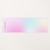 ピンクモダングラデーションのモノグラム名 ヨガマット (正面(横))