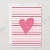 ピンクモダングラデーションクLOVEハートバレンタインデーパーティー 招待状 (裏面)