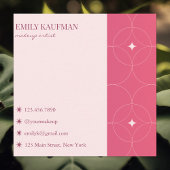 ピンクモダングラデーショントレンディーメイクアップアーティスト スクエア名刺