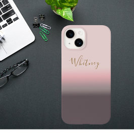 ピンクモダングラデーション名前をカスタムするモノグラム Case-Mate iPhone 14ケース