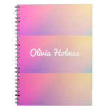 ピンクモダングラデーション色ブロック名モノグラム