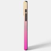 ピンクモダングラデーション色ブロック名モノグラム Case-Mate iPhoneケース (裏面 / 左)