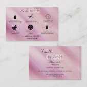 ピンクモダングラム虹色スパークルキャンドル気にブ 名刺 (正面/裏面)