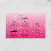ピンクモダングリッターケーキ気にの名刺 名刺 (正面)