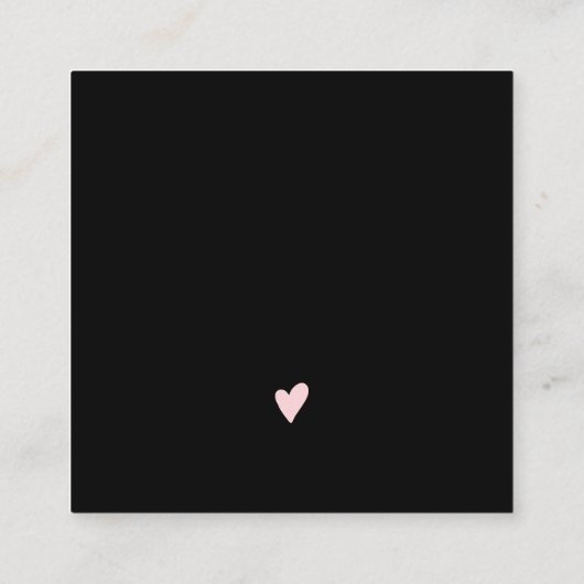 ピンクモダングリッタースパークルシッ感謝していク注文 スクエア名刺 (裏面)