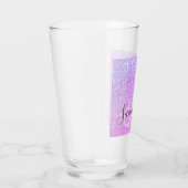 ピンクモダングリッタースパークルパーソナライズされたの名前 タンブラーグラス (右)