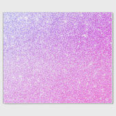 ピンクモダングリッタースパークルパーソナライズされたの名前 ラッピングペーパー (フラット)