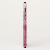 ピンクモダングリッタースパークルモノグラムスクリプトブラシ Case-Mate iPhoneケース (裏面/左)