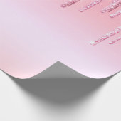 ピンクモダングリッタードリップグラフィック ラッピングペーパー (角)