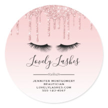 ピンクモダングリッタードリップ&まつげビジネス