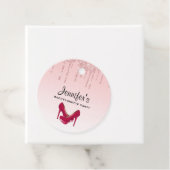 ピンクモダングリッタードリップ&ハイヒール フェイバータグ (インサイチュ)