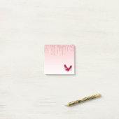 ピンクモダングリッタードリップ&ハイヒール ポストイット (デスク上)