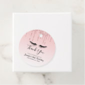 ピンクモダングリッタードリップ&ブラックまつげ フェイバータグ (インサイチュ)