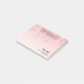 ピンクモダングリッタードリップ&ブラックまつげ ポストイット (アングル)