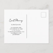 ピンクモダングリッターバルーン事業 ポストカード (裏面)