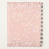 ピンクモダングリッターモノグラム名2026 プランナー手帳 (裏面)