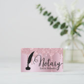 ピンクモダングリッターローン契約代理店事業C 名刺 (スタンド正面)