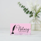 ピンクモダングリッターローン契約代理店業 名刺 (スタンド正面)