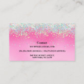 ピンクモダングリッターローン契約代理店業 名刺 (裏面)