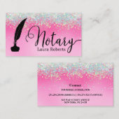 ピンクモダングリッターローン契約代理店業 名刺 (正面/裏面)