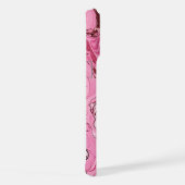 ピンクモダングリッター大理石 iPhoneケース (右側面)