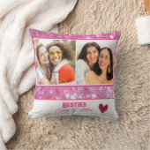 ピンクモダングリッター最高のBesties Friend クッション (ブランケット)