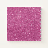 ピンクモダングリッター自家製ラブノートブー ノートブック (裏面)