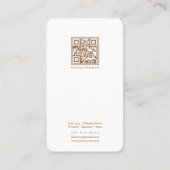 ピンクモダングリッター金ゴールドInstagramフォトコラージュ 名刺 (裏面)