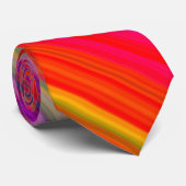 ピンクモダングリーンオラン抽象芸術ストライプネックタイ ネクタイ (ロール)