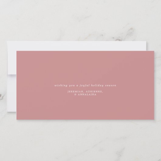 ピンクモダングリーンクリスマスホリデー3写真 (裏面)