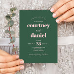 ピンクモダングリーントレンディーミックスマッチ結婚ズ 招待状<br><div class="desc">ピンクモダングリーントレンディーミックスマッチ結婚式招待状はモダン、色のタイプの組み合わはっきりしたせモダンを特徴とする。</div>