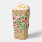 ピンクモダングリーンフローラシック金ゴールドグリッター フェイバーボックス (はじけた状態)