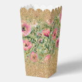 ピンクモダングリーンフローラシック金ゴールドグリッター フェイバーボックス (正面)