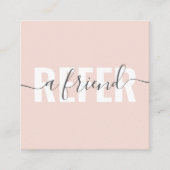 ピンクモダングレイは友人のスクリプト署名を参照する 紹介カード (正面)