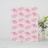 ピンクモダングレイ象ベビースクラップブック紙 (スタンド正面)