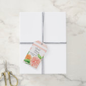 ピンクモダングレープフルイットオレンジシトラスブライダルシャワー ギフトタグ (より糸付き)