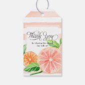 ピンクモダングレープフルイットオレンジシトラスブライダルシャワー ギフトタグ (裏面)