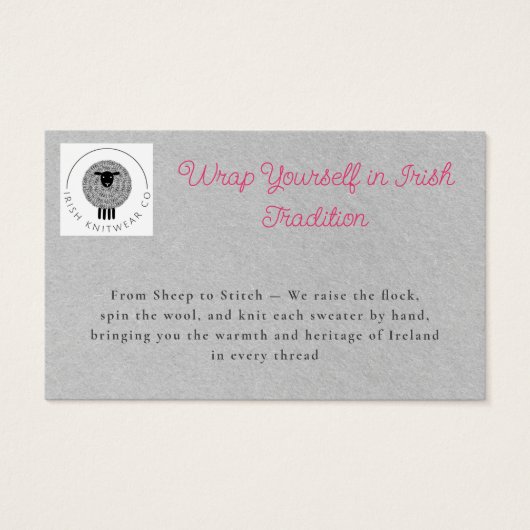 ピンクモダングレーQRコード (正面)