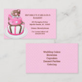 ピンクモダンケーキベーカリー名刺 名刺 (正面/裏面)