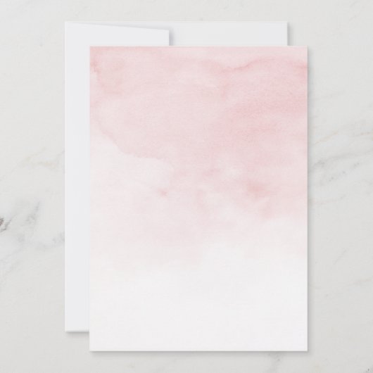 ピンクモダンコケット弓赤ちゃんシャワーガール 招待状 (裏面)