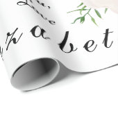 ピンクモダンコーラルフローラ植物学 ラッピングペーパー (ロールコーナー)