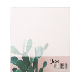 ピンクモダンサボテン ノートパッド