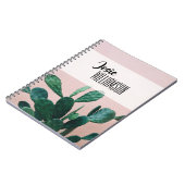 ピンクモダンサボテン ノートブック (左側)