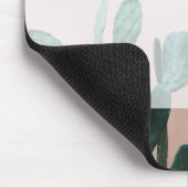 ピンクモダンサボテン マウスパッド (コーナー)