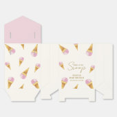 ピンクモダンサマースクープのアイスクリームベビーシャワー フェイバーボックス (見開き)