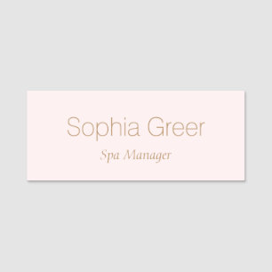 ピンクモダンサロンスパ名タグ 名札