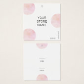 ピンクモダンサークルSNSスクエア価格ラベル (正面&裏面)