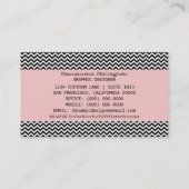 ピンクモダンシェブロン名刺 名刺 (裏面)