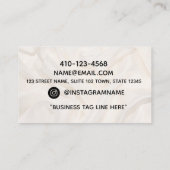 ピンクモダンシルクプロフェッショナル名刺 名刺 (裏面)